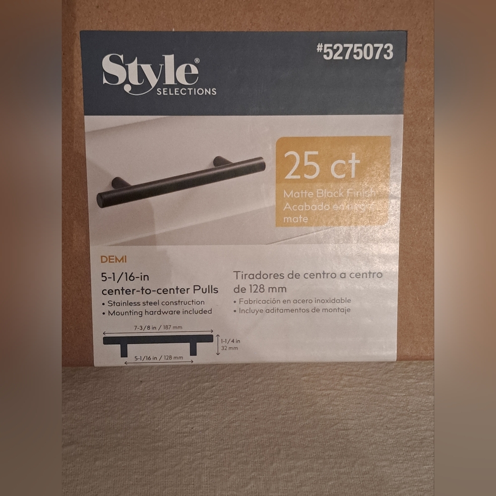 Style Selections Drawer Or Door Handles Black New 25 Count #5275073